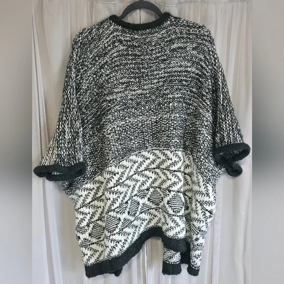 NWOT Aerie Heather Charcoal Grey Open-front Cardigan/ Poncho OS - Picture 5 of 9